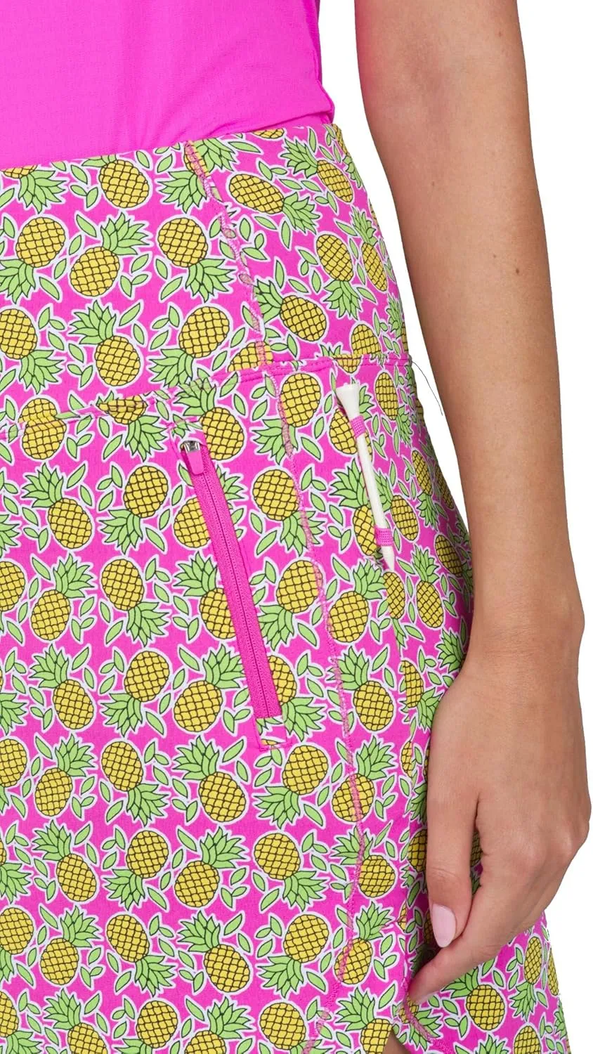 IBKUL Athleisure Wear Sun Protective UPF 50  Icefil Cooling Chantal Print Straight Skort - 28540