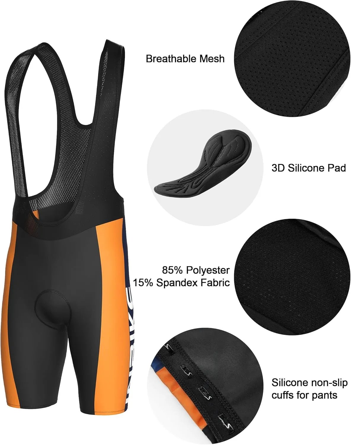 INBIKE Cycling Jersey Men Set Bib Shorts Set Breathable Bike Shirts Quick-Dry Bib Bicycle Jersey Biking Clothing Set
