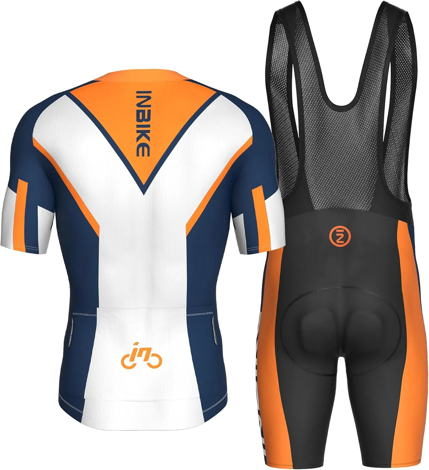 INBIKE Cycling Jersey Men Set Bib Shorts Set Breathable Bike Shirts Quick-Dry Bib Bicycle Jersey Biking Clothing Set