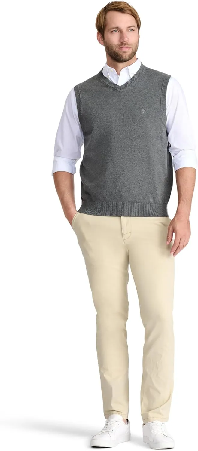 IZOD Men's Fine Gauge V-Neck Sweater Vest