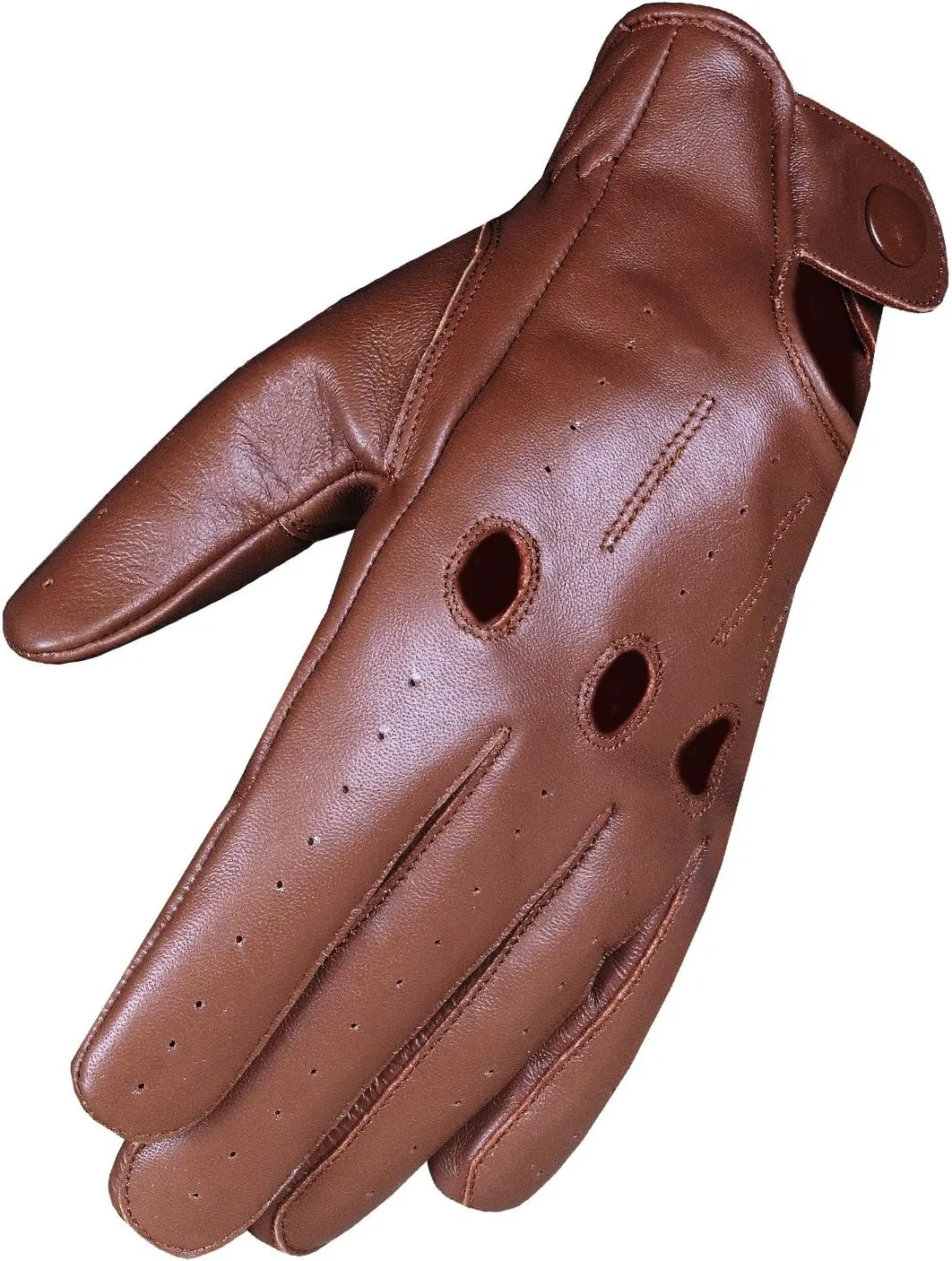 Jackets 4 Bikes Mens Transporter Genuine Lambskin Aniline Leather Driving Gloves Ventilated