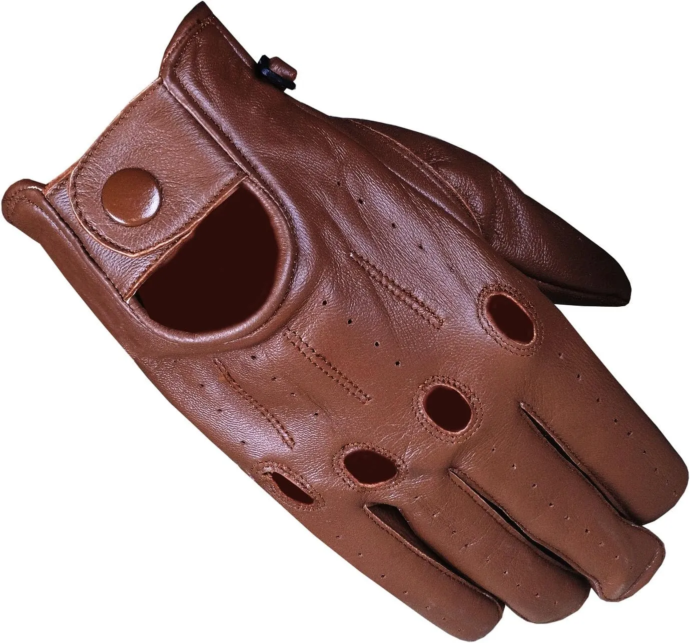 Jackets 4 Bikes Mens Transporter Genuine Lambskin Aniline Leather Driving Gloves Ventilated