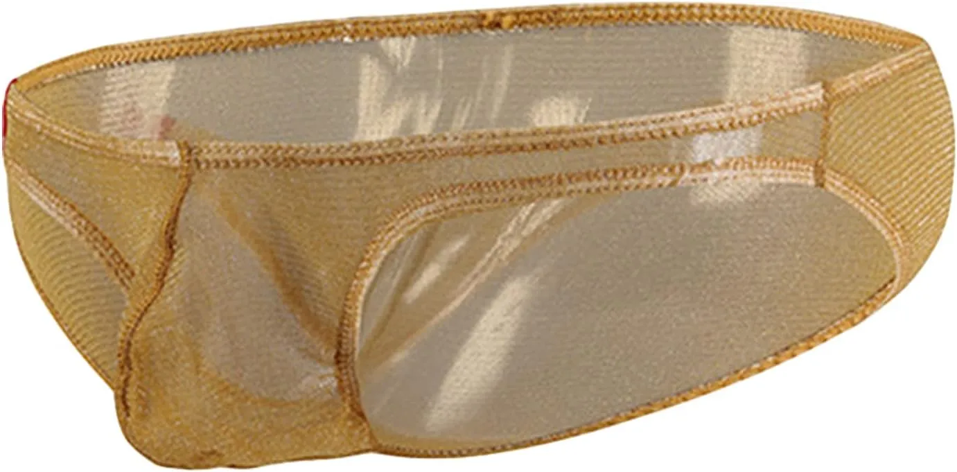 JEsilunmaMY Men's Mesh Bikini Briefs Low Rise See Through Bulge Pouch Underwear Transparent Breathable Sexy Panties Swimwear
