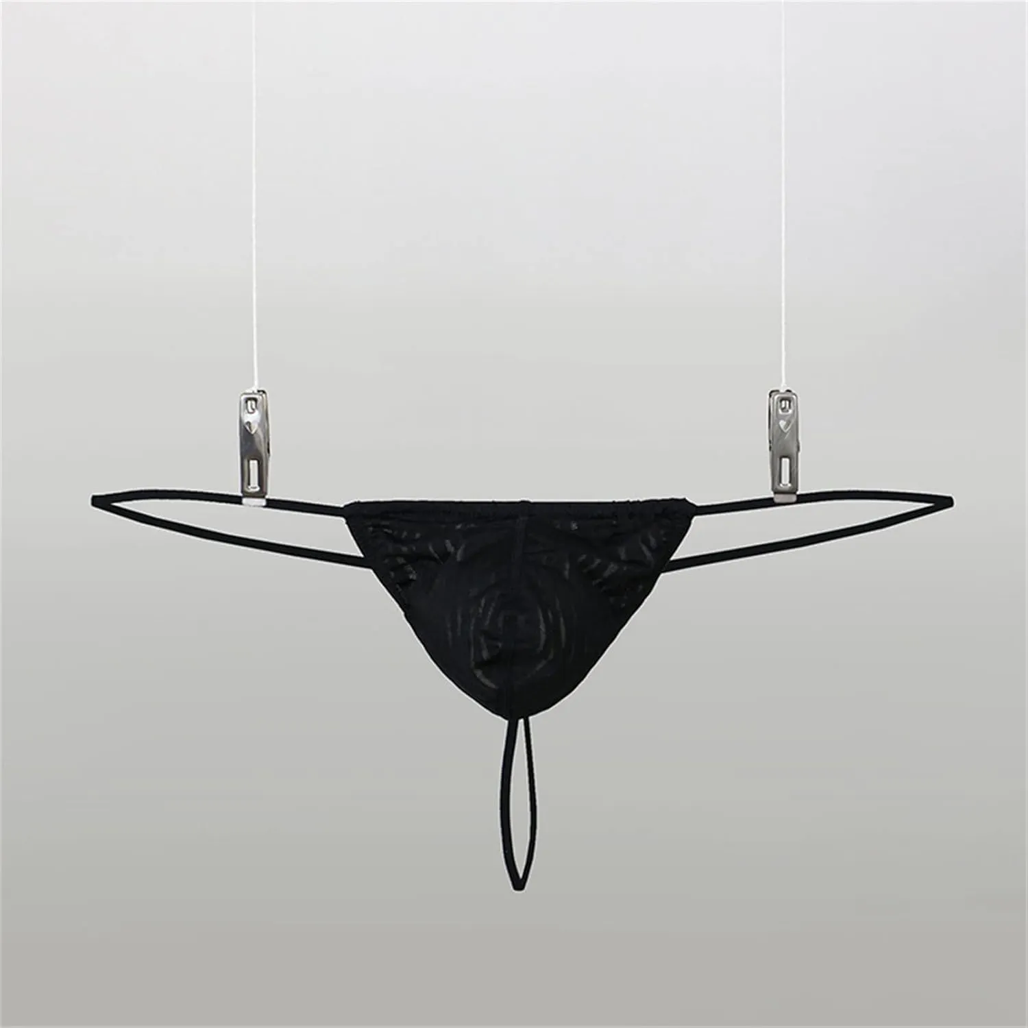 JEsilunmaMY Mens Stretch Pouch Thongs Low Rise See Through Mesh Bulge G-String Briefs Breathable T-Back Jockstrap Underwear