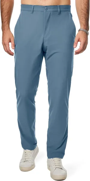 JMIERR Mens Chino Pants Casual Stretch Golf Pants Waist Tapered Trousers Lightweight Comfy Pants with Zipper Pockets
