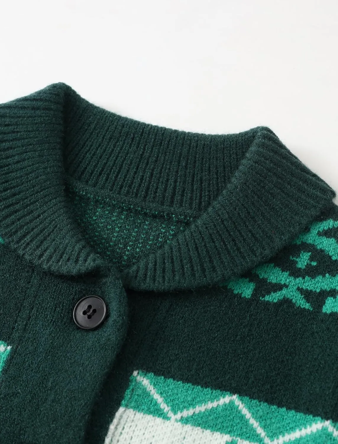 Kids Boys Girls Christmas Cardigans Ugly Xmas Sweaters Reindeer Snowflake Shawl Collar Knitted Cardigan Sweater