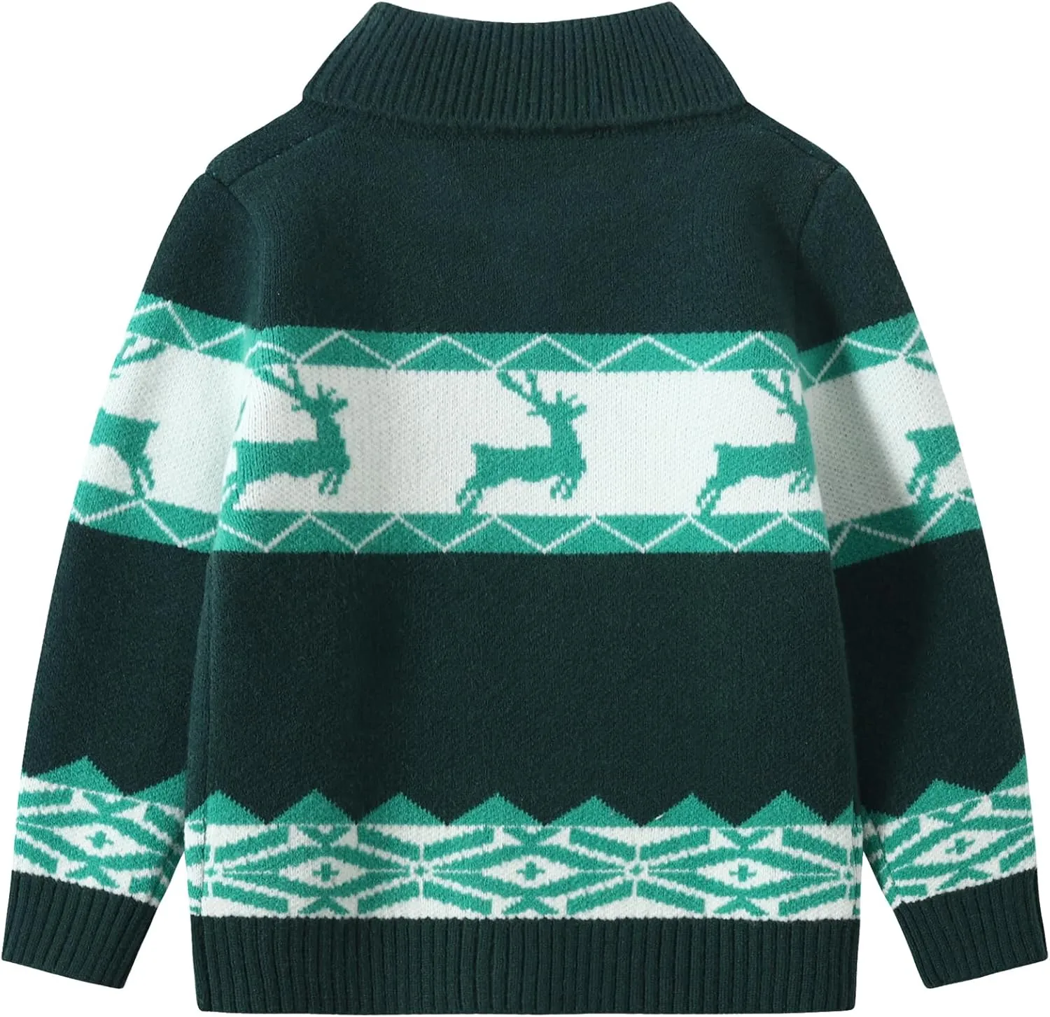 Kids Boys Girls Christmas Cardigans Ugly Xmas Sweaters Reindeer Snowflake Shawl Collar Knitted Cardigan Sweater
