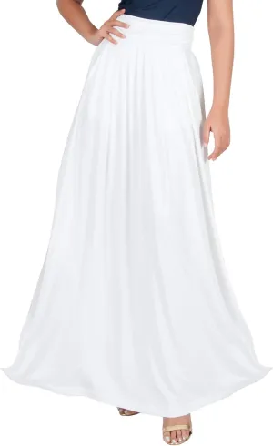 KOH KOH Womens Long Flowy Cute Modest High Waist Floor Length Pockets Maxi Skirt