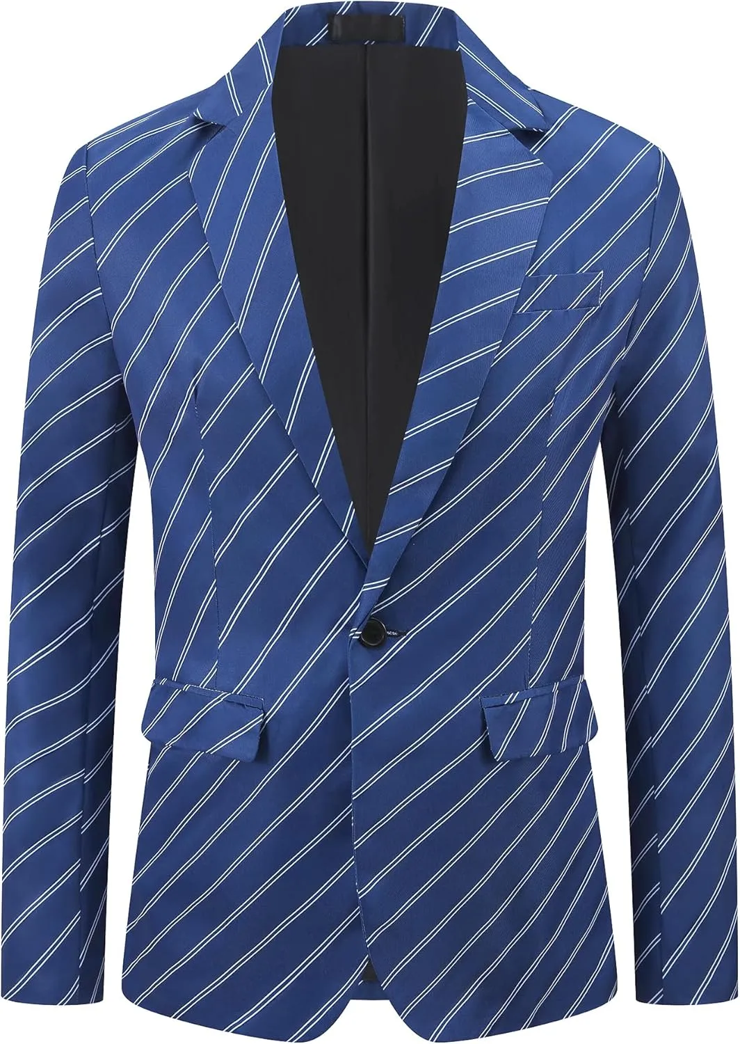 Lars Amadeus Stripe Blazer for Men's Notch Lapel Business Suit Jacket Stripes Sports Coat
