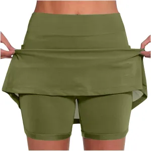 LEMONONSTORE Womens Plus Size Tennis Skirt Shorts High Waisted Tummy Control Athletic Skorts Skirts for Golf Running Workout