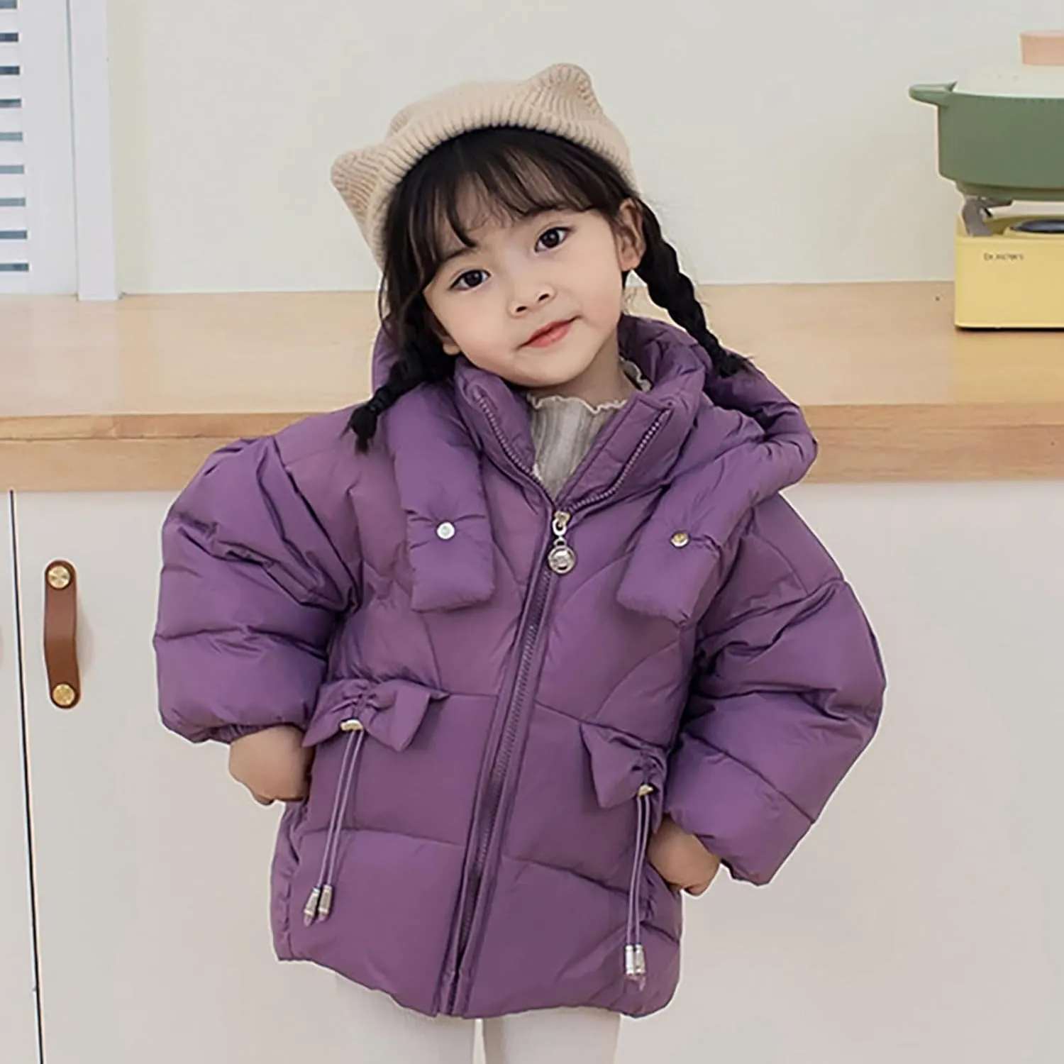 Log Coat Kids Toddler Baby Girls Boys Winter Warm Thick Solid Cotton Long Sleeve Padded Jacket Coat Kids Winter Jackets