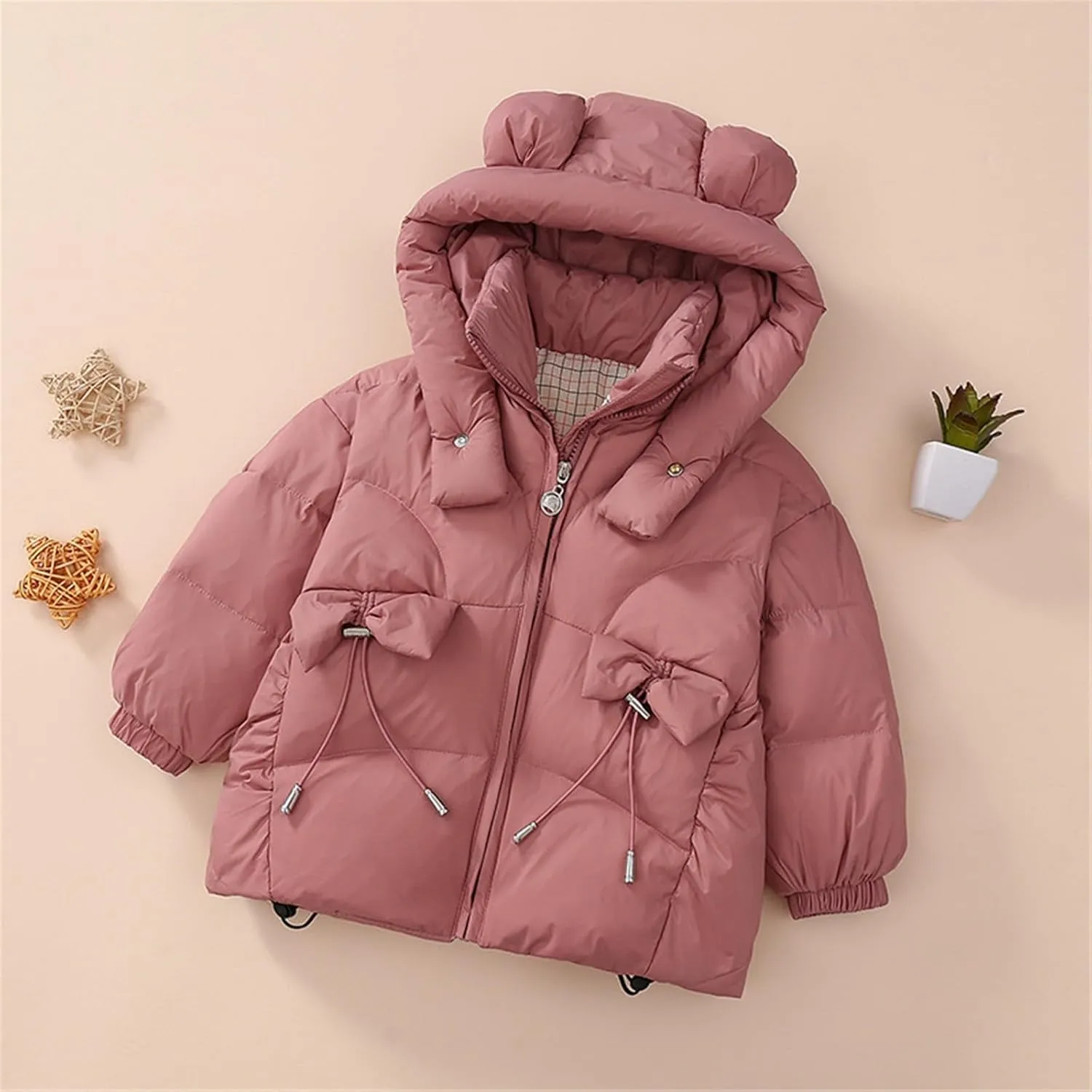 Log Coat Kids Toddler Baby Girls Boys Winter Warm Thick Solid Cotton Long Sleeve Padded Jacket Coat Kids Winter Jackets