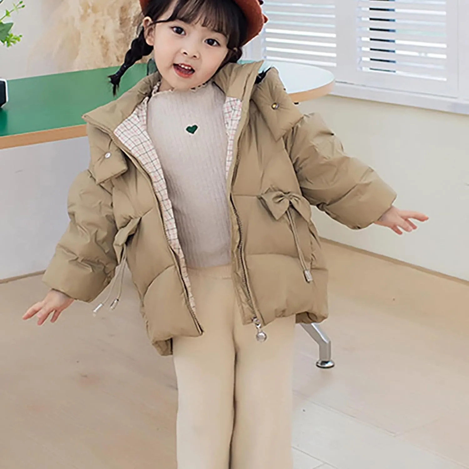 Log Coat Kids Toddler Baby Girls Boys Winter Warm Thick Solid Cotton Long Sleeve Padded Jacket Coat Kids Winter Jackets