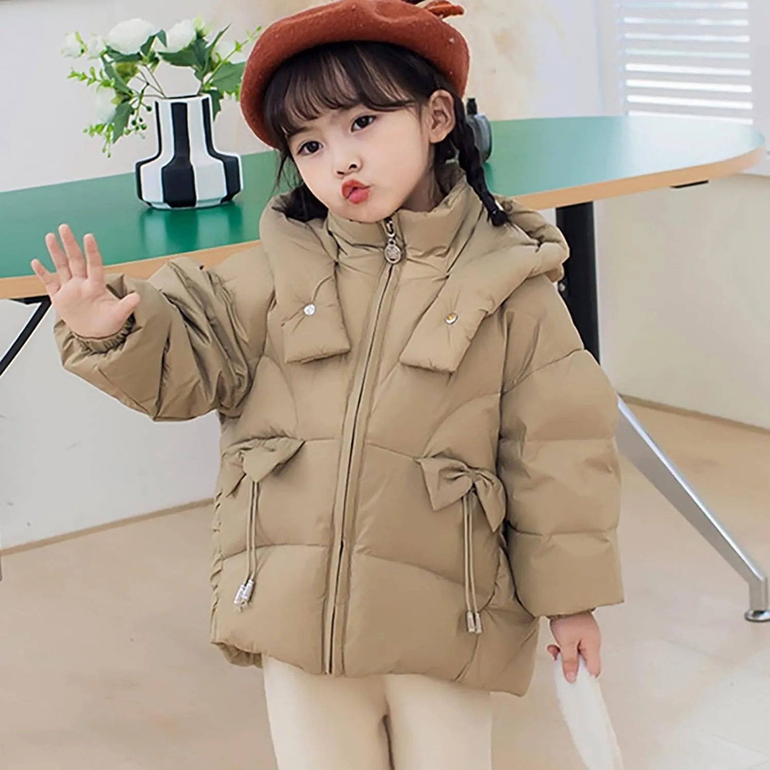 Log Coat Kids Toddler Baby Girls Boys Winter Warm Thick Solid Cotton Long Sleeve Padded Jacket Coat Kids Winter Jackets