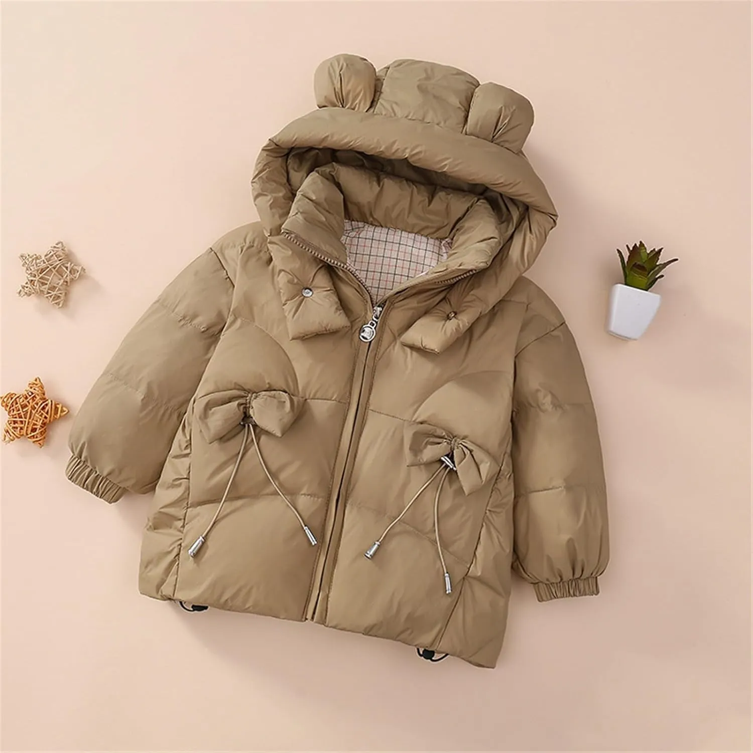 Log Coat Kids Toddler Baby Girls Boys Winter Warm Thick Solid Cotton Long Sleeve Padded Jacket Coat Kids Winter Jackets