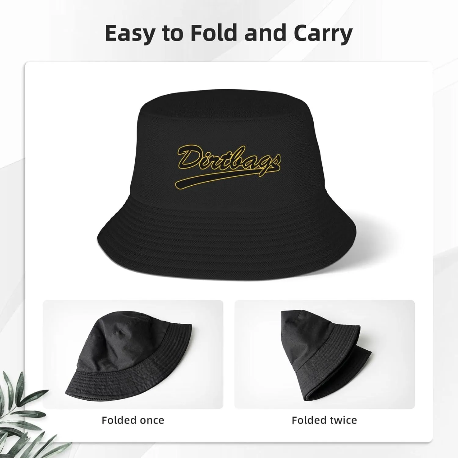 Long Beach State Dirtbags Bucket Hats for Men Outdoor Fisherman Sun Caps