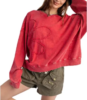 Lordree Women Floral Patchwork Sweatshirt Flower Crewneck Pullover Vintage Color Block Oversized Sweatshirts Streetwear