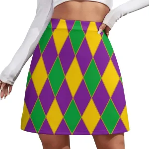 Mardi Gras Short Skirt Culottes Womans Athletic Skorts Golf Skirts Mini Shorts High Waist Breathable Sport Skort