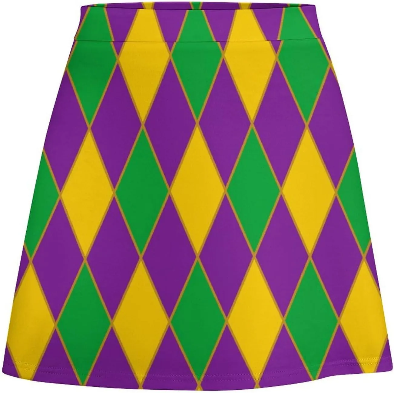 Mardi Gras Short Skirt Culottes Womans Athletic Skorts Golf Skirts Mini Shorts High Waist Breathable Sport Skort