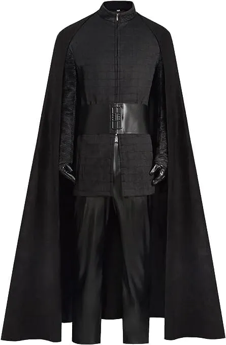 Men Cosplay Costume, Cloak Pants Belt Gloves Tunic Robes for Halloween