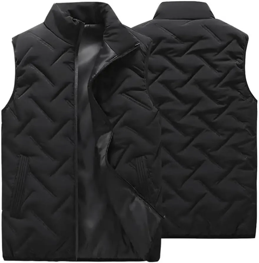 Men Vest Jackets Thick Vests Men Sleeveless Coats Warm Cotton-Padded Waistcoat Men Down Vest