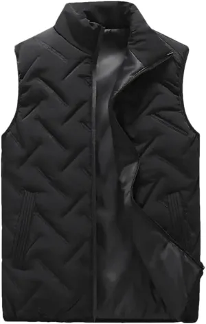Men Vest Jackets Thick Vests Men Sleeveless Coats Warm Cotton-Padded Waistcoat Men Down Vest
