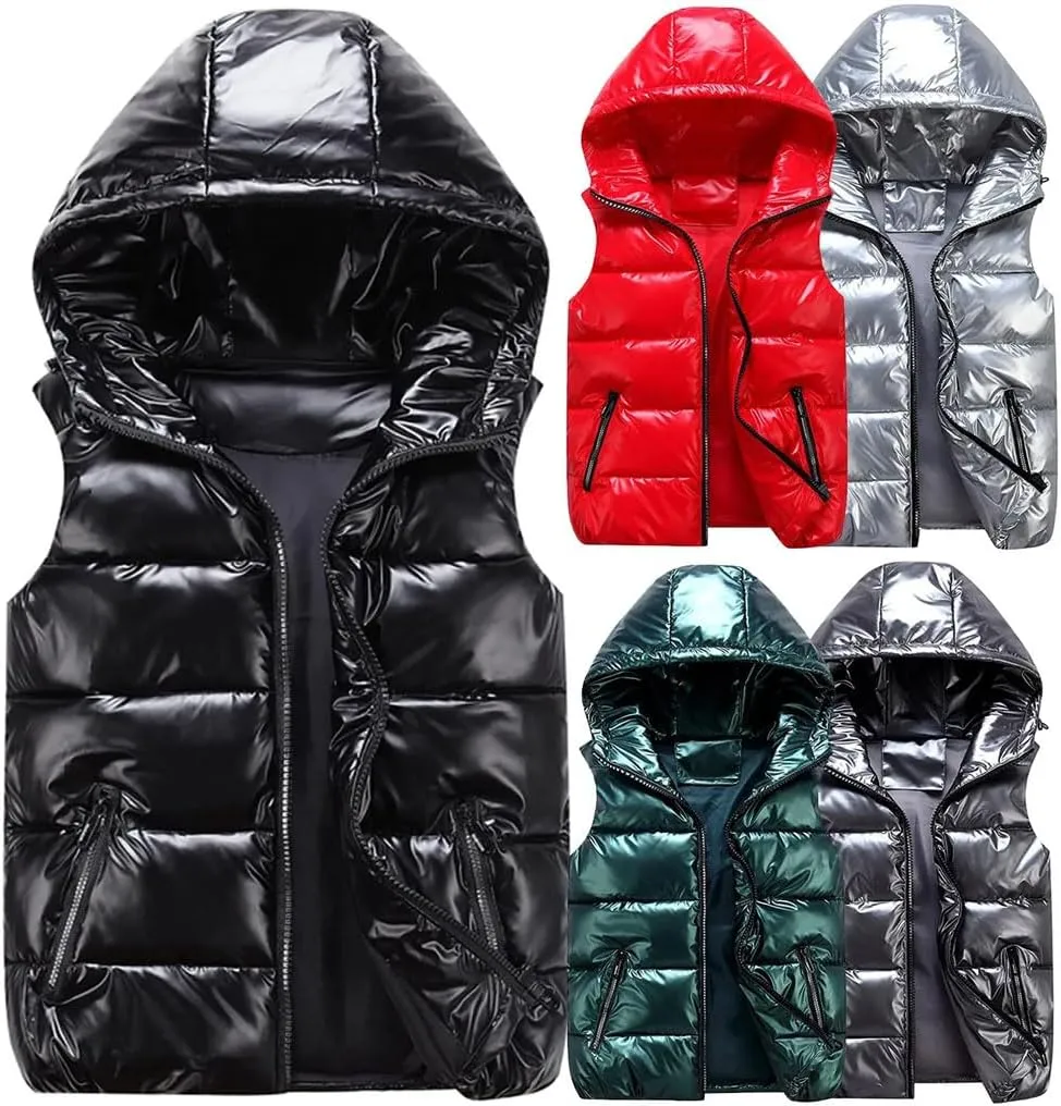 Men's Jackets Winter Warm Thicken Windproof Coat Hoodie Parkas Sleeveless Spring Cotton Padded Jackets