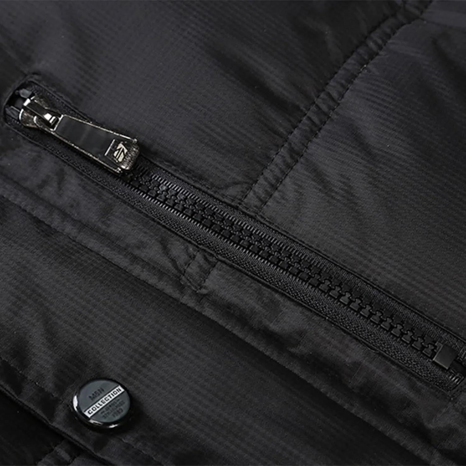 Men's Lightweight Packable Insulated Thick Padded Vest Men Warm Solid Heated Cotton Tops Pocket Casual Packable Padded