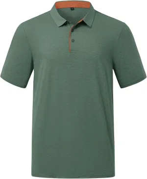 Men's Polo Shirt Short Sleeve,UPF Protection,Moisture Wicking Quick Dry Performance,Lightweight Sport Mens Golf Shirt