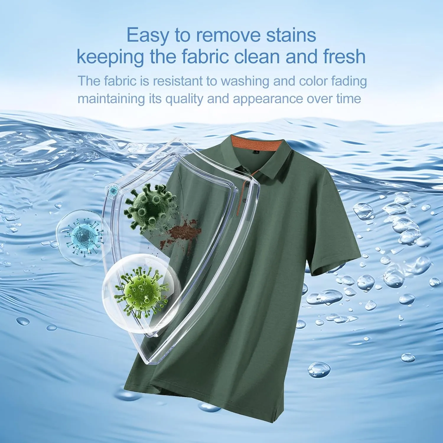Men's Polo Shirt Short Sleeve,UPF Protection,Moisture Wicking Quick Dry Performance,Lightweight Sport Mens Golf Shirt