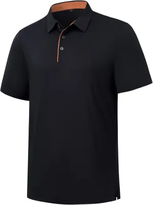 Men's Polo Shirt Short Sleeve,UPF Protection,Moisture Wicking Quick Dry Performance,Lightweight Sport Mens Golf Shirt