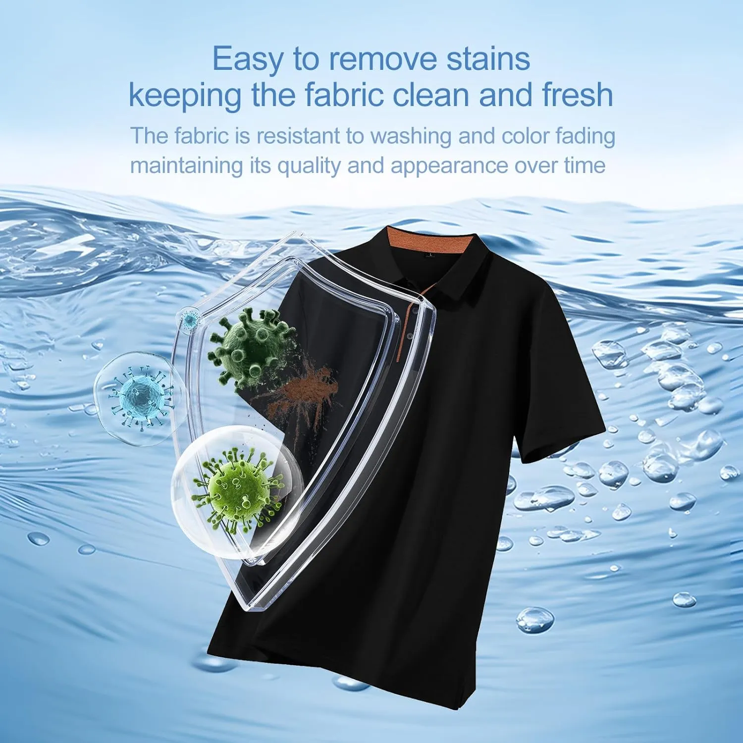 Men's Polo Shirt Short Sleeve,UPF Protection,Moisture Wicking Quick Dry Performance,Lightweight Sport Mens Golf Shirt