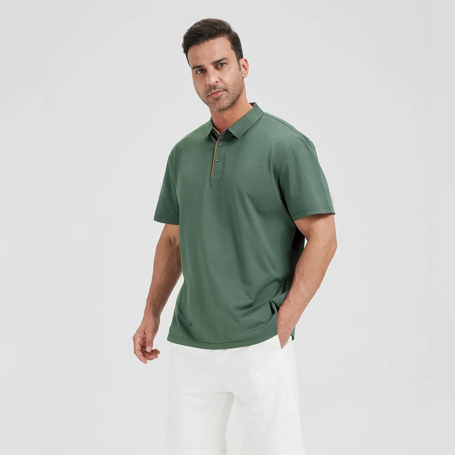 Men's Polo Shirt Short Sleeve,UPF Protection,Moisture Wicking Quick Dry Performance,Lightweight Sport Mens Golf Shirt