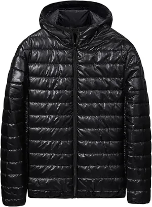 Men's Puffer Jacket with Hooded Puffy Quilted Down Jacket Lightweight Warm Winter Jackets Outerwear Cold Weather Winter Coats