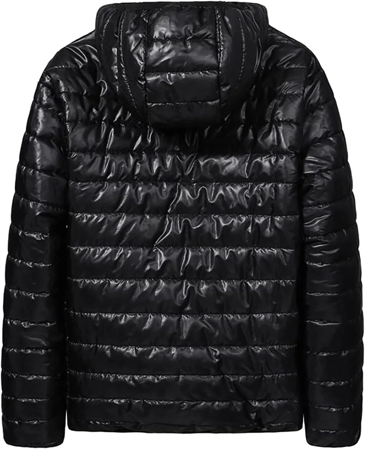 Men's Puffer Jacket with Hooded Puffy Quilted Down Jacket Lightweight Warm Winter Jackets Outerwear Cold Weather Winter Coats