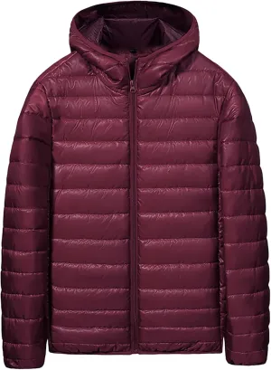 Men's Puffer Jacket with Hooded Puffy Quilted Down Jacket Lightweight Warm Winter Jackets Outerwear Cold Weather Winter Coats