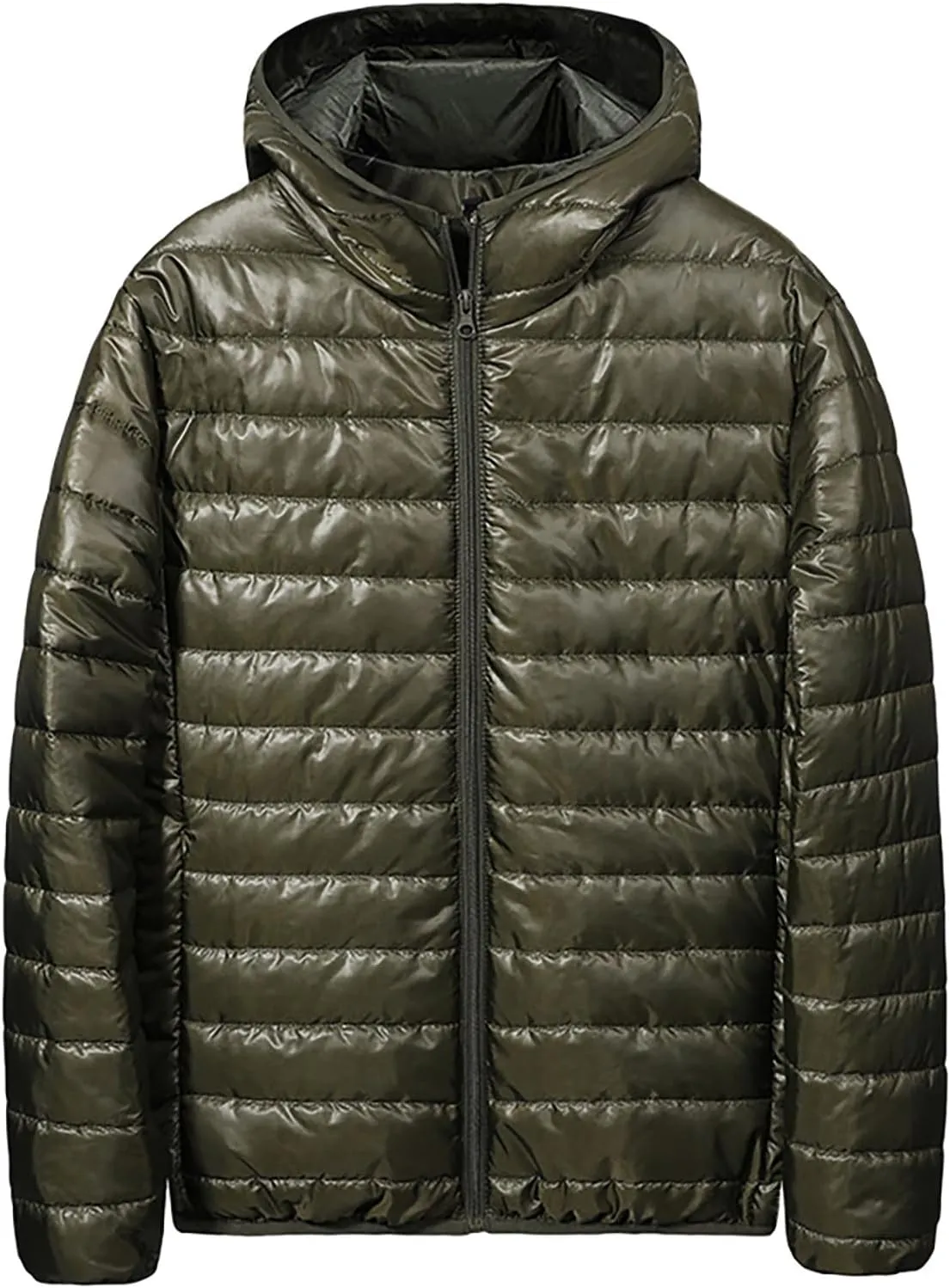 Men's Puffer Jacket with Hooded Puffy Quilted Down Jacket Lightweight Warm Winter Jackets Outerwear Cold Weather Winter Coats