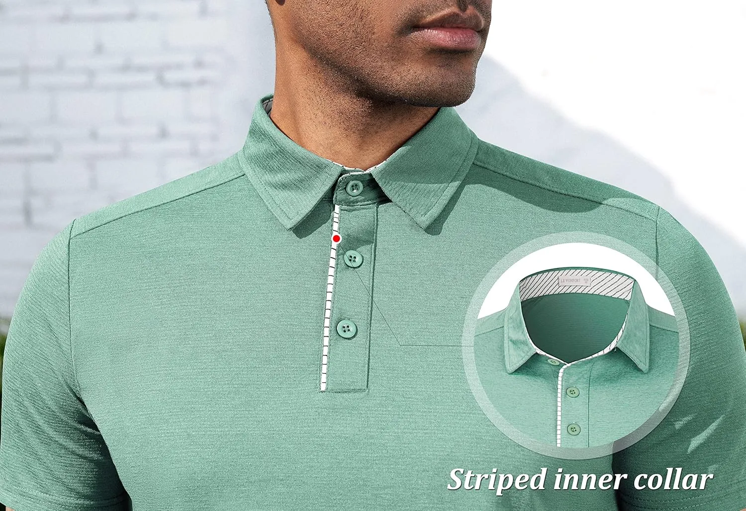 Mens Quick Dry Performance Golf Polo Shirts Short Sleeve Summer Casual Athletic Collared Shirt