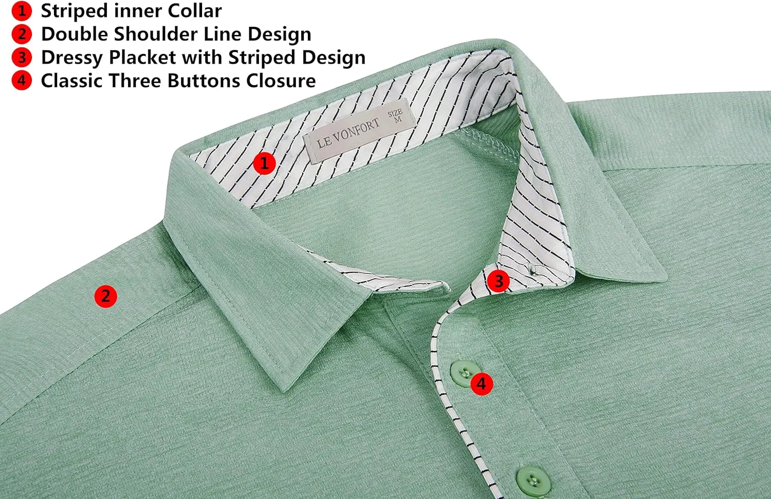 Mens Quick Dry Performance Golf Polo Shirts Short Sleeve Summer Casual Athletic Collared Shirt