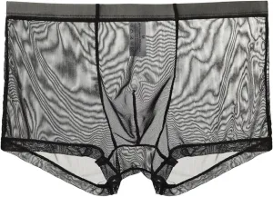 Men's Underwear Sexy Mesh Breathable Boxer Briefs Low Rise Cool Valentines Boxers Pack Set Exotic Briefs Underwear