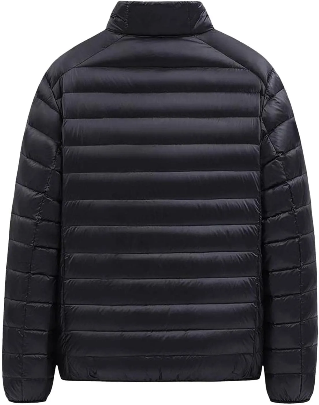 Mens Winter Lightweight Down Jacket Plus Size Packable Insulated Puffer Jackets Casual Full Zip Puffy Fleece Quilted Coats
