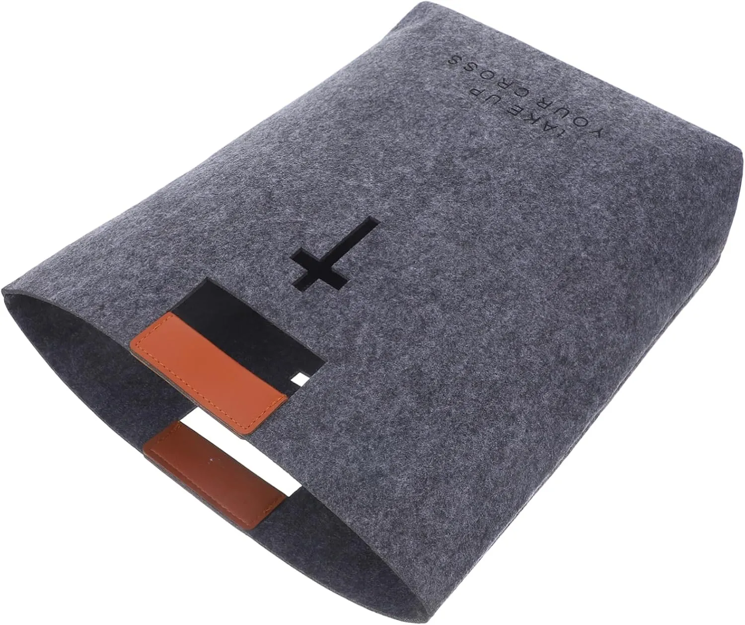Mikinona Felt Bible Tote Bag Multi Functional Travel Storage for Daily Use Large Capacity Handbag with Strong Stitching for Bible Study Shopping Reusable Felt Material