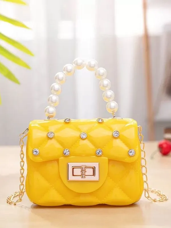 Mini Jelly Rhinestone Crossbody Purse