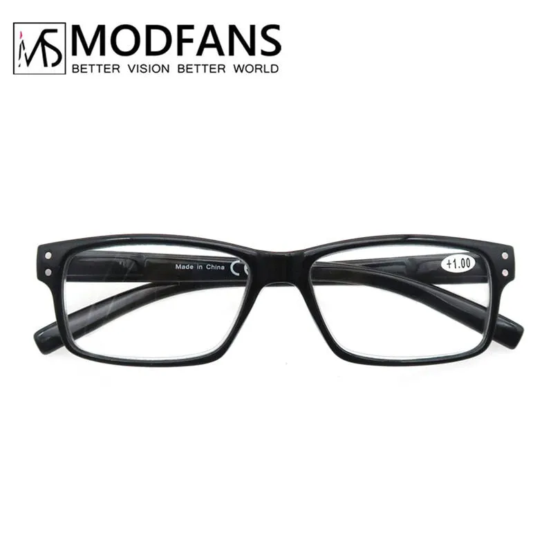Modfans Unisex Full Rim Rectangle Polycarbonate Reading Glasses R0341