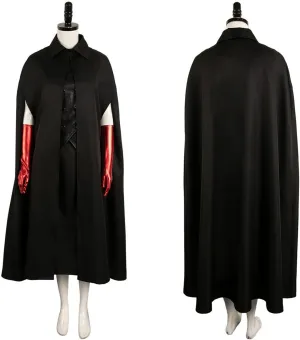 Movie Delia Deetz Cosplay Costume Black Skirt Cloak Vest Gloves Deetz Costume Full Set Halloween