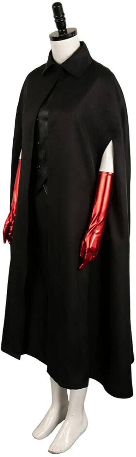 Movie Delia Deetz Cosplay Costume Black Skirt Cloak Vest Gloves Deetz Costume Full Set Halloween