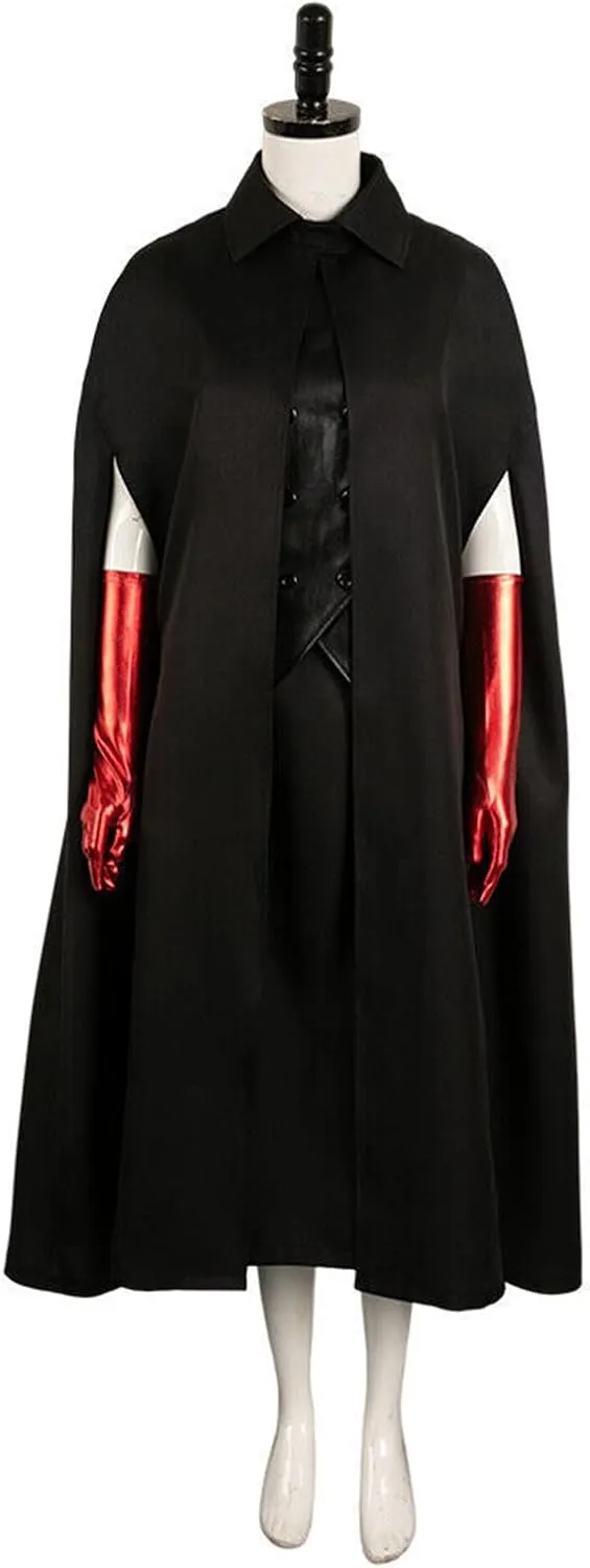 Movie Delia Deetz Cosplay Costume Black Skirt Cloak Vest Gloves Deetz Costume Full Set Halloween