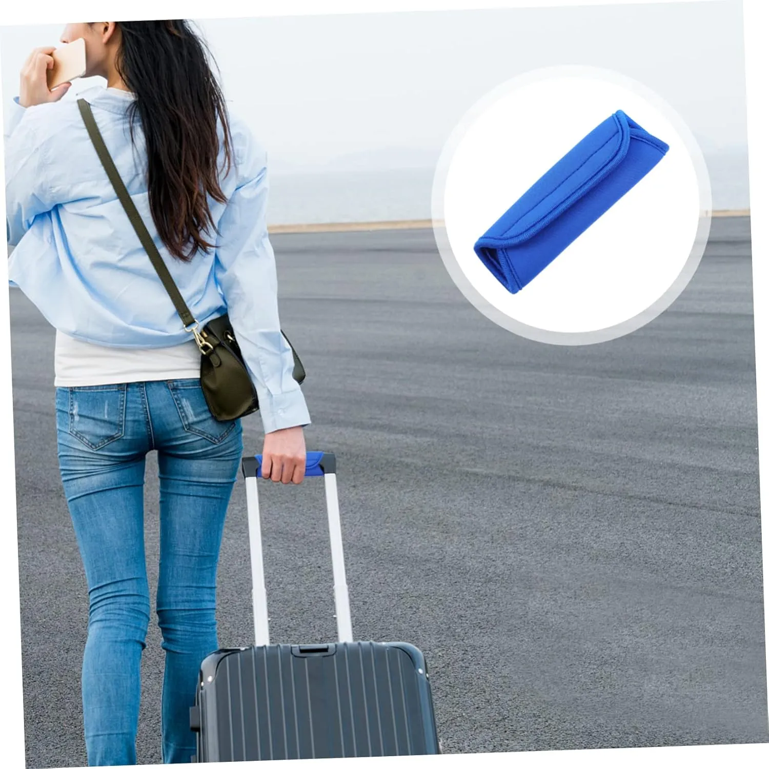 Multi-functional Suitcase Handle Cover Neoprene Luggage Handle Wraps Hand Protectors Travel Straps for Suitcase