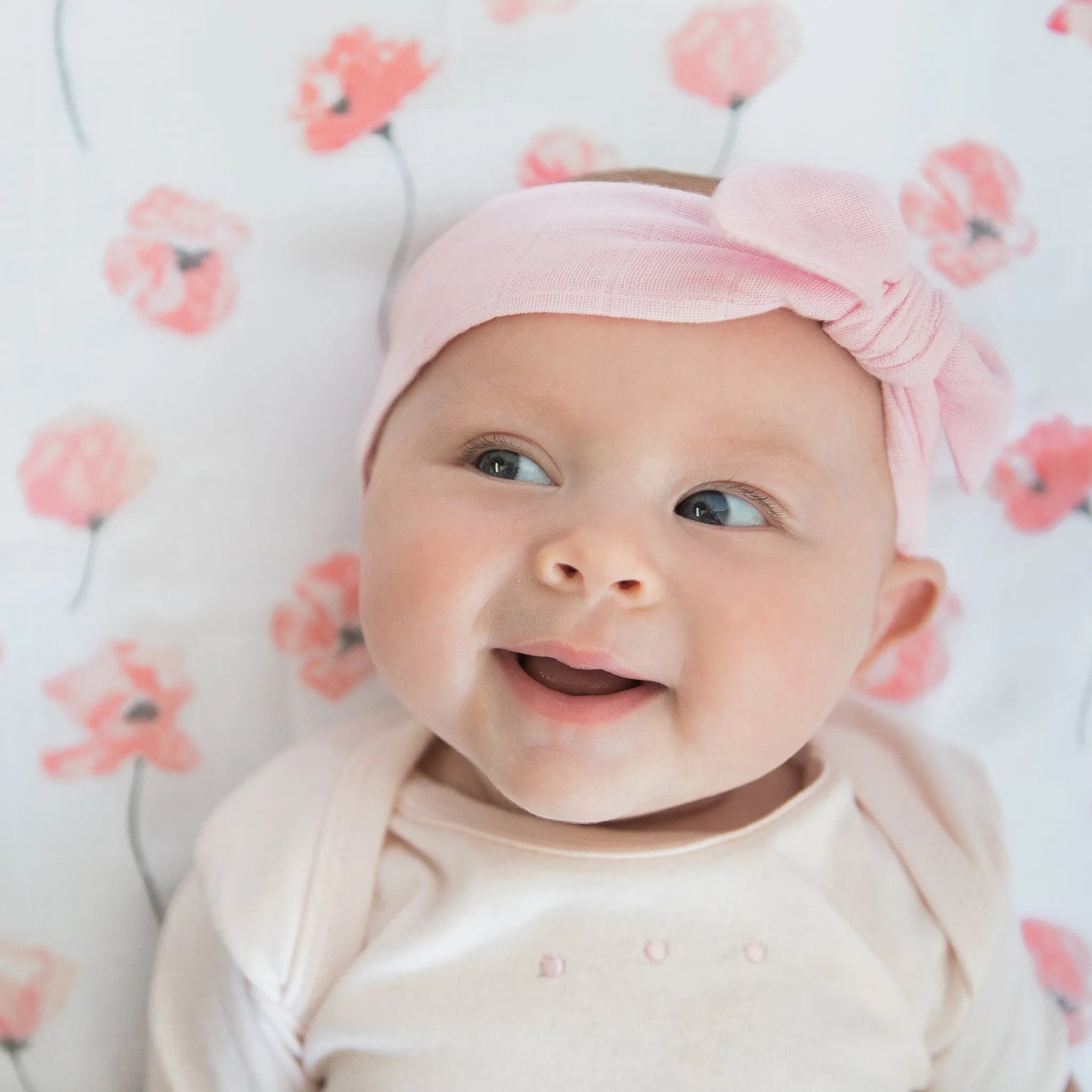 Muslin Headband - Solid Pastel Pink