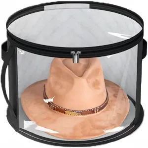 Non woven storage bucket, travel storage box, clothing hat storage bag, foldable circular brim hat storage bag